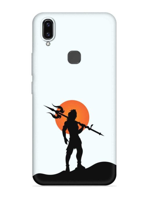 Lord Mahadev Trendy Embossed Soft Silicone Case for Vivo V9 Zapvi