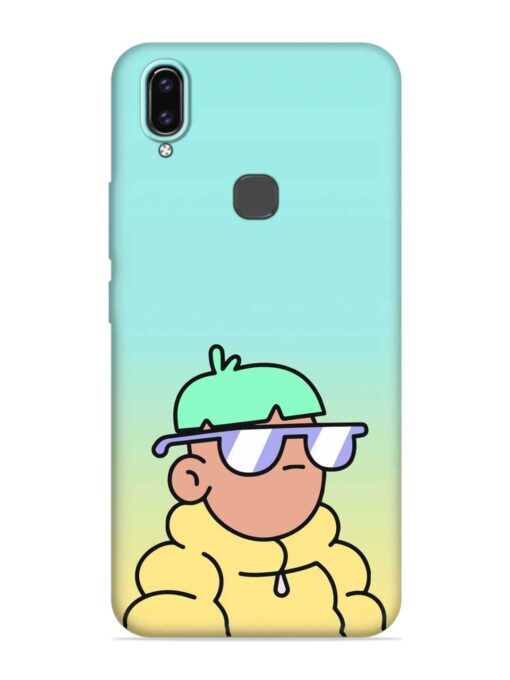 Doodles Cool Character Embossed Soft Silicone Case for Vivo V9 Zapvi