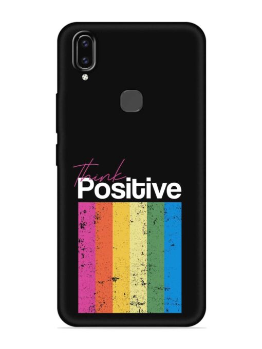 Think Positive Typography Embossed Soft Silicone Case for Vivo V9 Zapvi