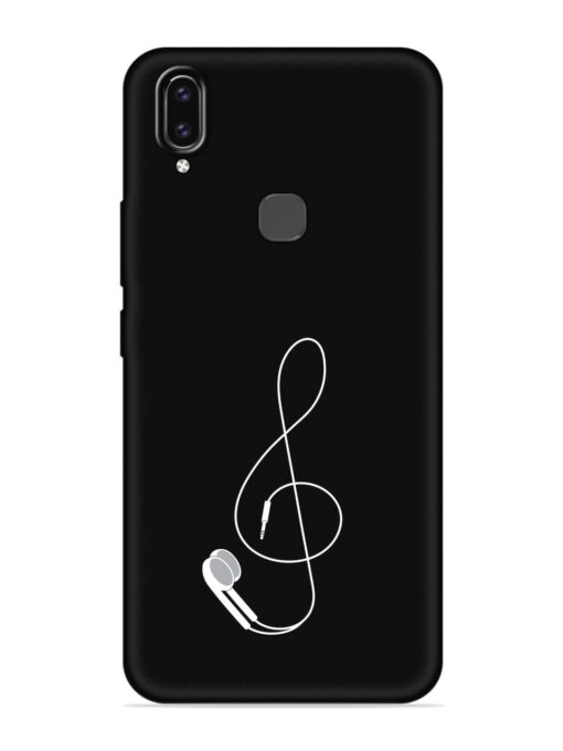 Music Earphone Vector Embossed Soft Silicone Case for Vivo V9 Zapvi