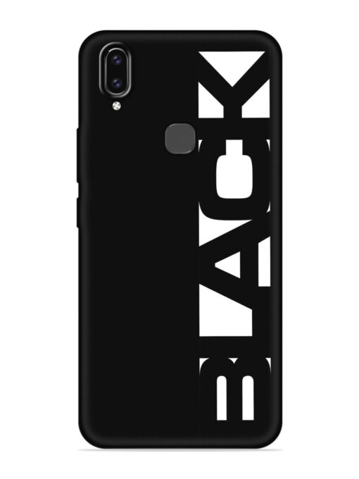 Black Typo Embossed Soft Silicone Case for Vivo V9 Zapvi