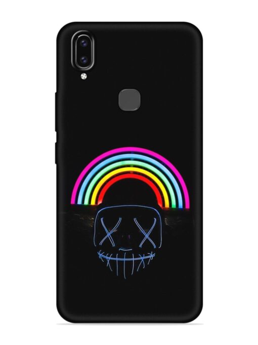 Mask Rainbow Embossed Soft Silicone Case for Vivo V9 Zapvi