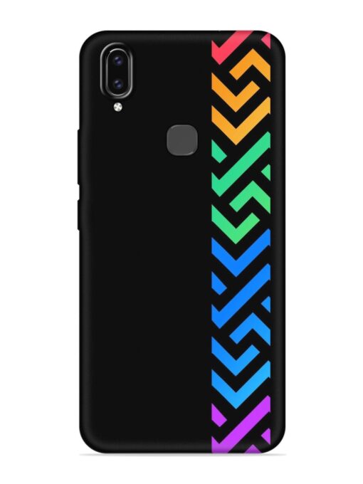 Colorshape Stripes Embossed Soft Silicone Case for Vivo V9 Zapvi