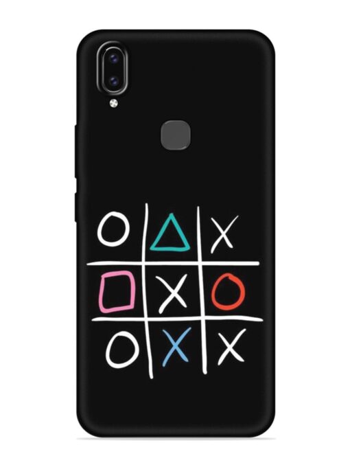 Super Neon Tic-Tac-Toe Embossed Soft Silicone Case for Vivo V9 Zapvi