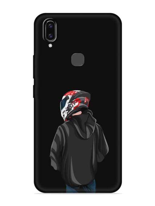 Motorcycle Rider Embossed Soft Silicone Case for Vivo V9 Zapvi