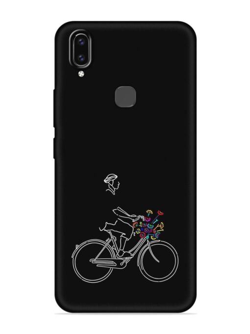 Minimalist Cycle Art Embossed Soft Silicone Case for Vivo V9 Zapvi