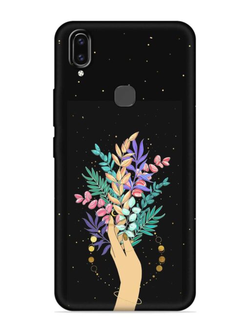 Flower On Hand Embossed Soft Silicone Case for Vivo V9 Youth