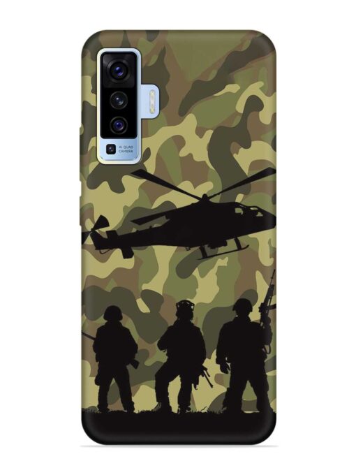 Army Heros Embossed Soft Silicone Case for Vivo X50 Zapvi