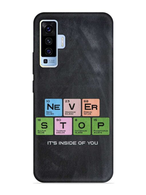 Never Stop It'S Inside Of You Embossed Soft Silicone Case for Vivo X50 Zapvi