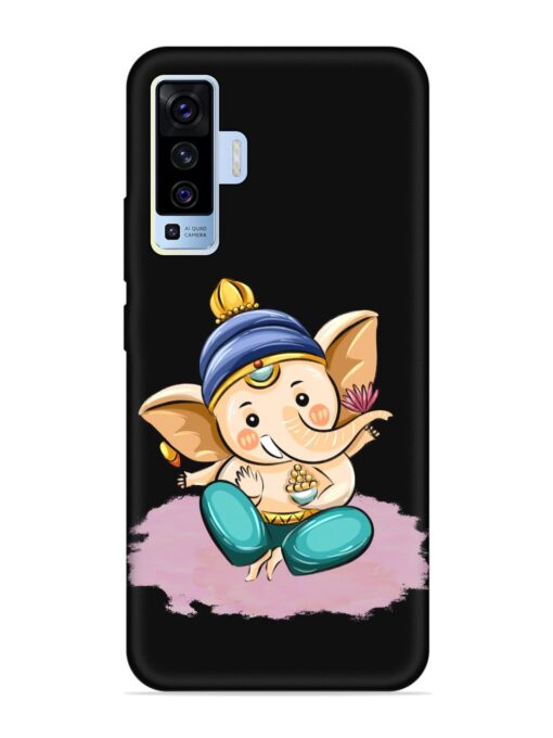 Bal Ganesh Vector Art Embossed Soft Silicone Case for Vivo X50 Zapvi