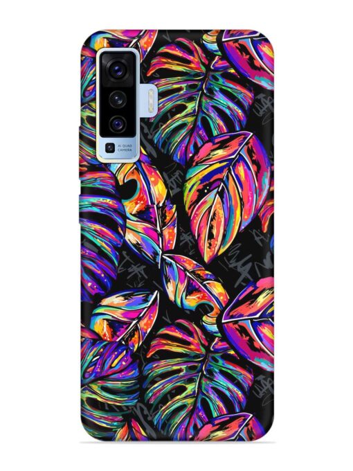 Tropical Seamless Vector Embossed Soft Silicone Case for Vivo X50 Zapvi