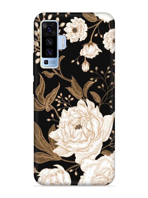 Peonies Roses Floral Embossed Soft Silicone Case for Vivo X50 Zapvi