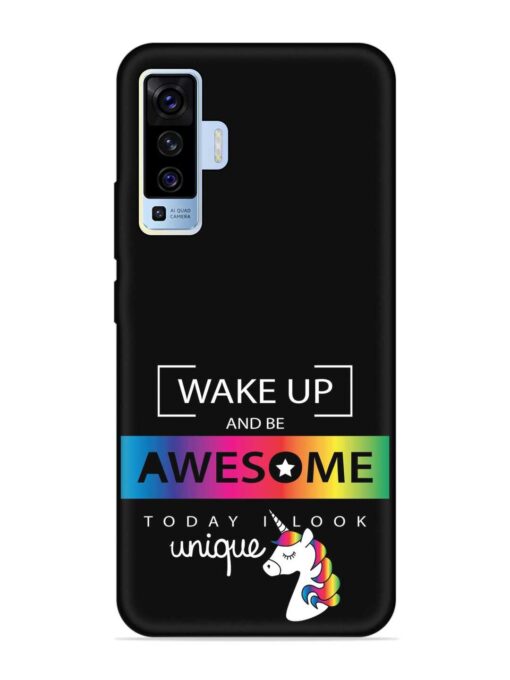 Inspirational Quote Unicorn Embossed Soft Silicone Case for Vivo X50 Zapvi