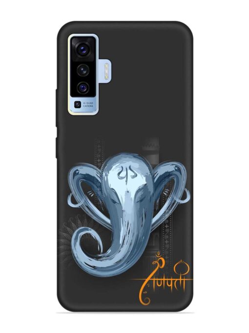 Illustration Lord Ganpati Embossed Soft Silicone Case for Vivo X50 Zapvi