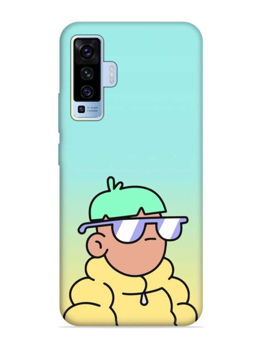 Doodles Cool Character Embossed Soft Silicone Case for Vivo X50 Zapvi