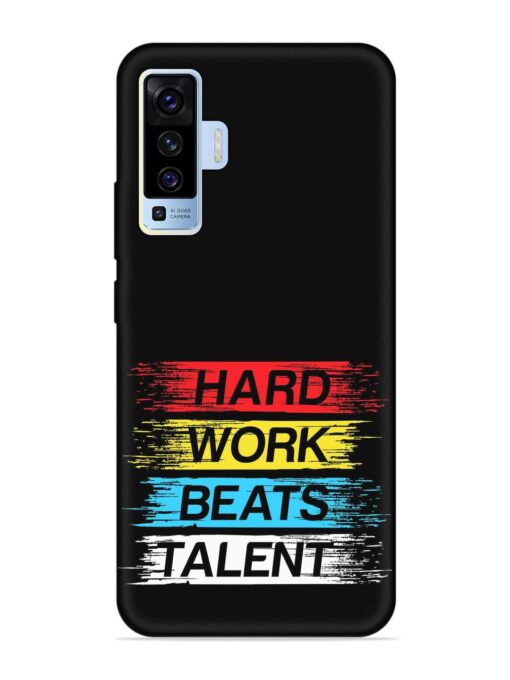 Hard Work Beats Embossed Soft Silicone Case for Vivo X50 Zapvi