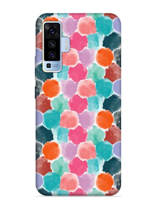 Colorful Seamless Pattern Embossed Soft Silicone Case for Vivo X50 Zapvi