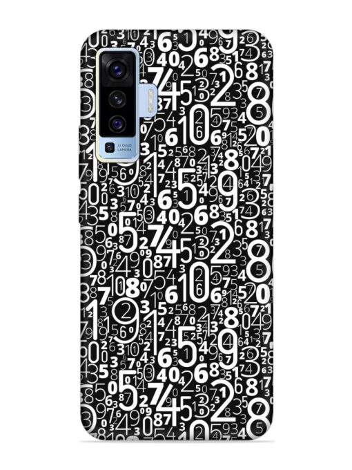 Many Numbers Different Embossed Soft Silicone Case for Vivo X50 Zapvi