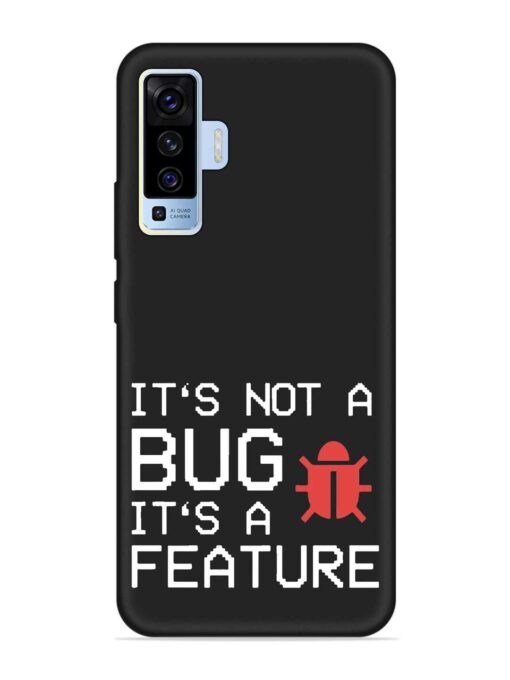 Not Bug Feature Embossed Soft Silicone Case for Vivo X50 Zapvi