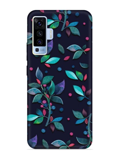 Decorative Watercolor Flower Embossed Soft Silicone Case for Vivo X50 Zapvi