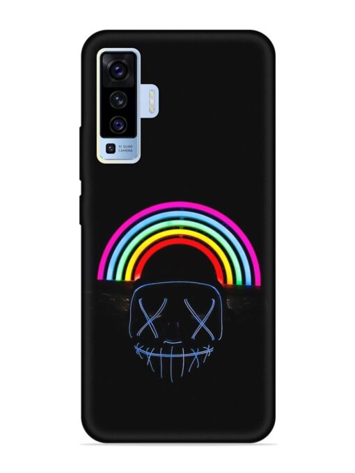 Mask Rainbow Embossed Soft Silicone Case for Vivo X50 Zapvi