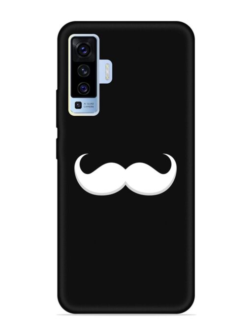 Mustache Vector Embossed Soft Silicone Case for Vivo X50 Zapvi