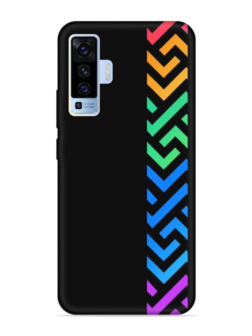 Colorshape Stripes Embossed Soft Silicone Case for Vivo X50 Zapvi