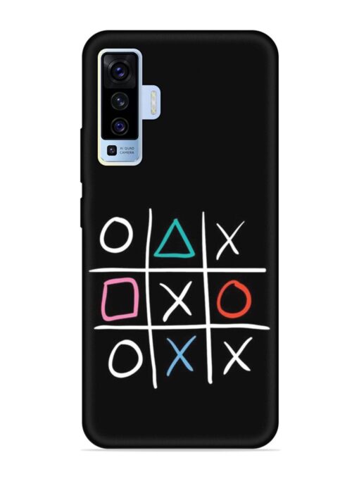 Super Neon Tic-Tac-Toe Embossed Soft Silicone Case for Vivo X50 Zapvi