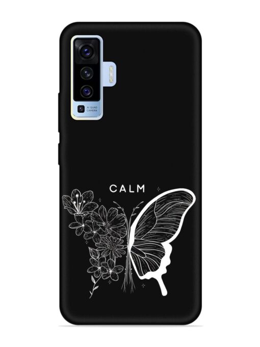 Calm Embossed Soft Silicone Case for Vivo X50 Zapvi