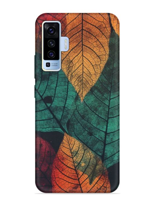 Leaves Artwork Embossed Soft Silicone Case for Vivo X50 Zapvi