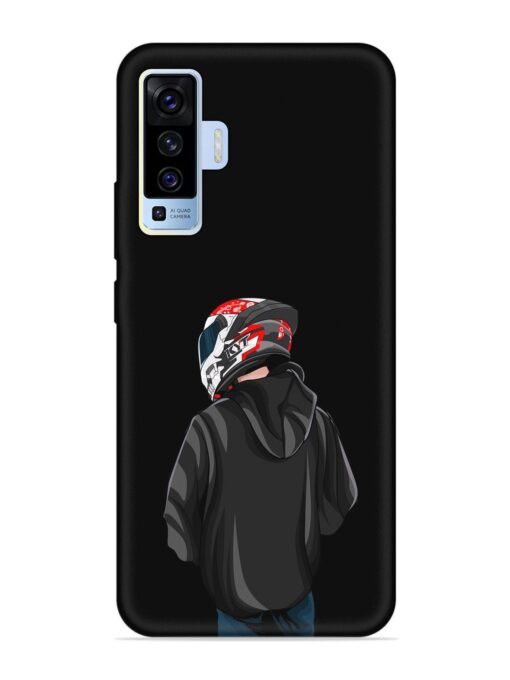 Motorcycle Rider Embossed Soft Silicone Case for Vivo X50 Zapvi