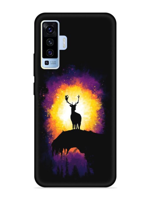 Elk Animal Art Embossed Soft Silicone Case for Vivo X50 Zapvi