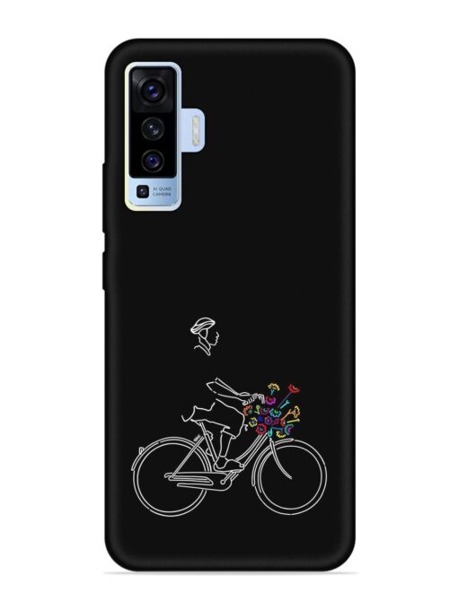 Minimalist Cycle Art Embossed Soft Silicone Case for Vivo X50 Zapvi