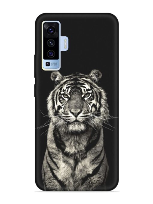 Tiger Art Embossed Soft Silicone Case for Vivo X50 Zapvi