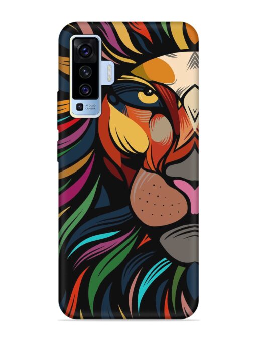 Trippy Lion Art Embossed Soft Silicone Case for Vivo X50 Zapvi