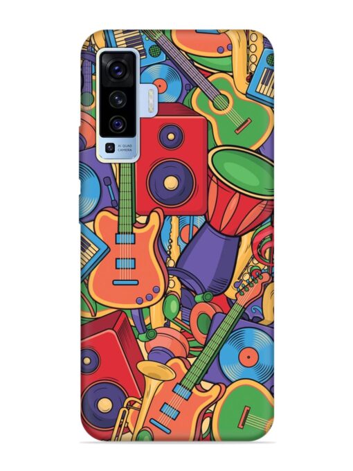 Colorful Music Art Embossed Soft Silicone Case for Vivo X50 Zapvi