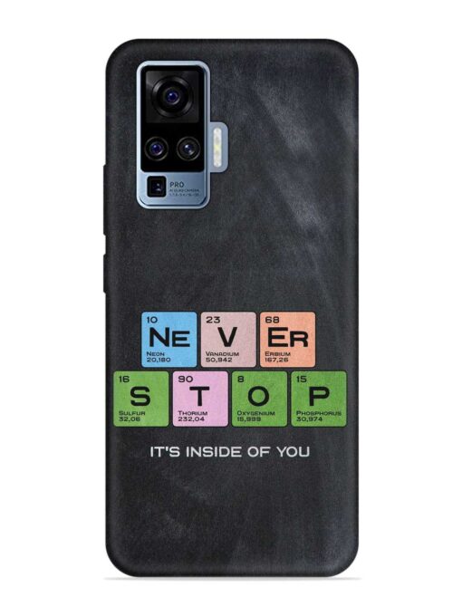 Never Stop It'S Inside Of You Embossed Soft Silicone Case for Vivo X50 Pro Zapvi