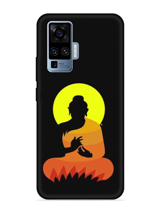 Buddha Art Black Embossed Soft Silicone Case for Vivo X50 Pro Zapvi