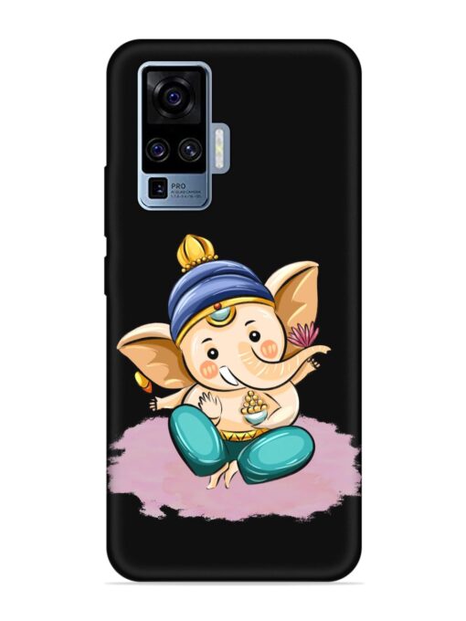 Bal Ganesh Vector Art Embossed Soft Silicone Case for Vivo X50 Pro Zapvi