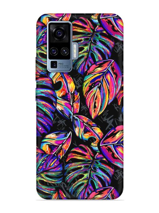 Tropical Seamless Vector Embossed Soft Silicone Case for Vivo X50 Pro Zapvi