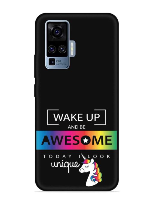 Inspirational Quote Unicorn Embossed Soft Silicone Case for Vivo X50 Pro Zapvi