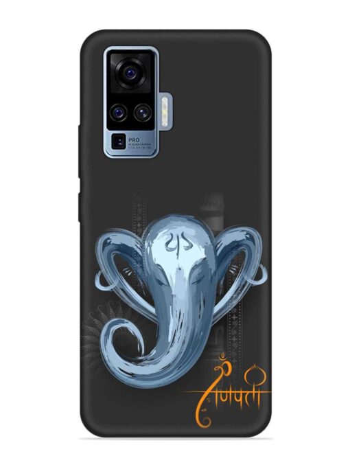 Illustration Lord Ganpati Embossed Soft Silicone Case for Vivo X50 Pro Zapvi