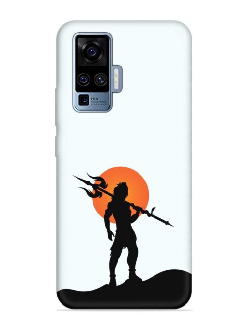 Lord Mahadev Trendy Embossed Soft Silicone Case for Vivo X50 Pro Zapvi