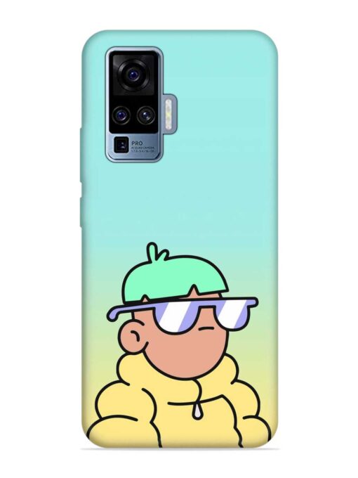 Doodles Cool Character Embossed Soft Silicone Case for Vivo X50 Pro Zapvi