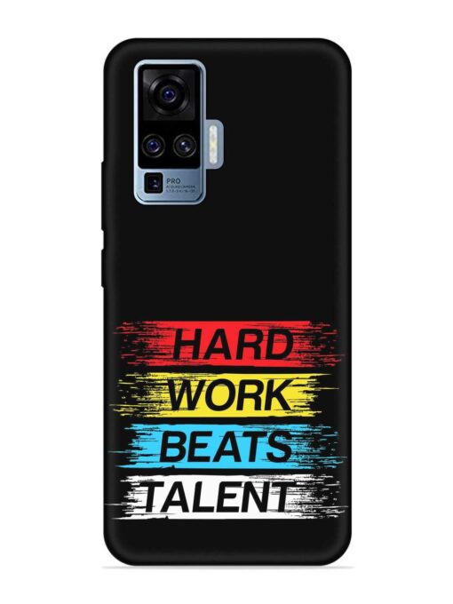 Hard Work Beats Embossed Soft Silicone Case for Vivo X50 Pro Zapvi