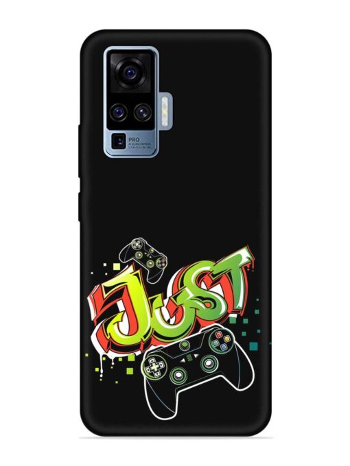 Graffiti Gamepad Illustration Embossed Soft Silicone Case for Vivo X50 Pro Zapvi