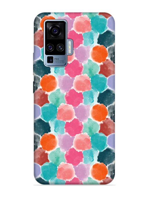 Colorful Seamless Pattern Embossed Soft Silicone Case for Vivo X50 Pro Zapvi