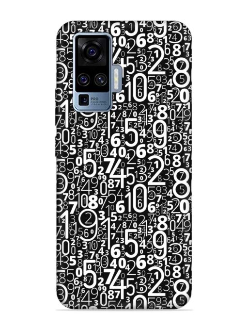 Many Numbers Different Embossed Soft Silicone Case for Vivo X50 Pro Zapvi