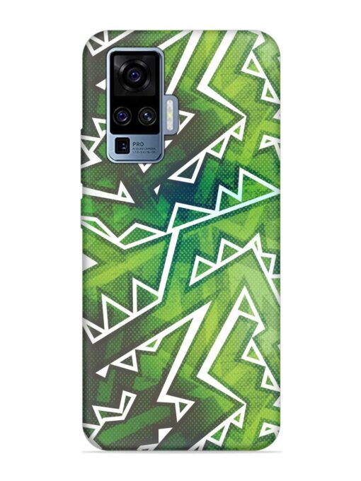 Green Graffiti Seamless Embossed Soft Silicone Case for Vivo X50 Pro Zapvi