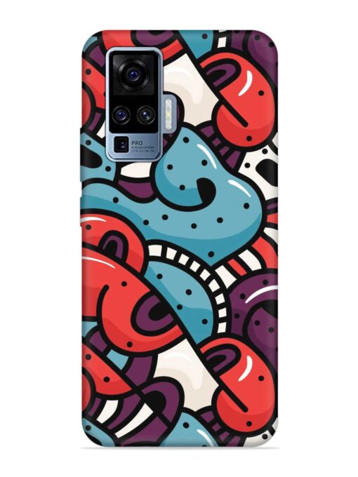 Seamless Backdrop Colorful Embossed Soft Silicone Case for Vivo X50 Pro Zapvi